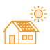 Solar Panel on House Icon