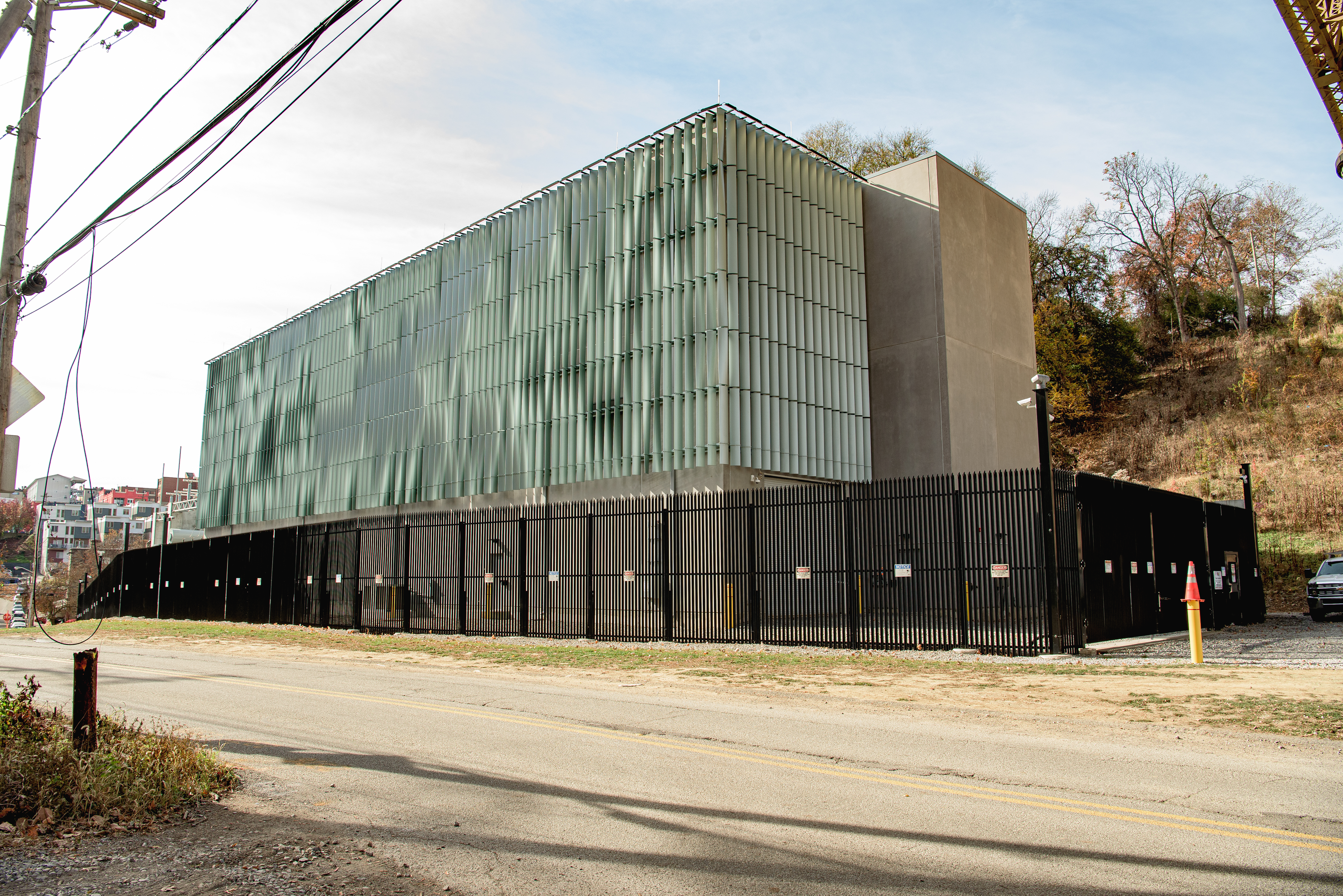 photograph of substation and surronding landscape