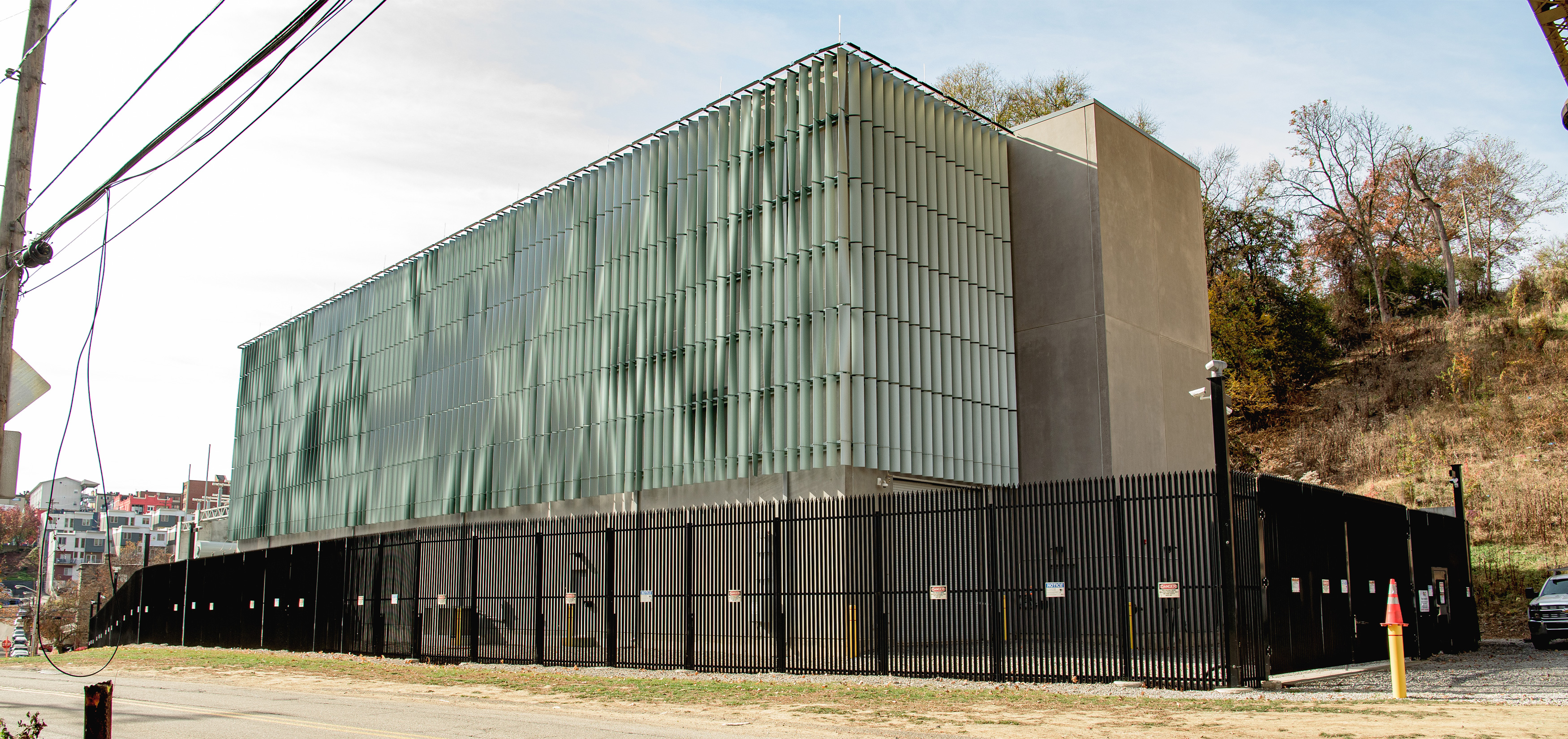 photograph of substation and surronding landscape