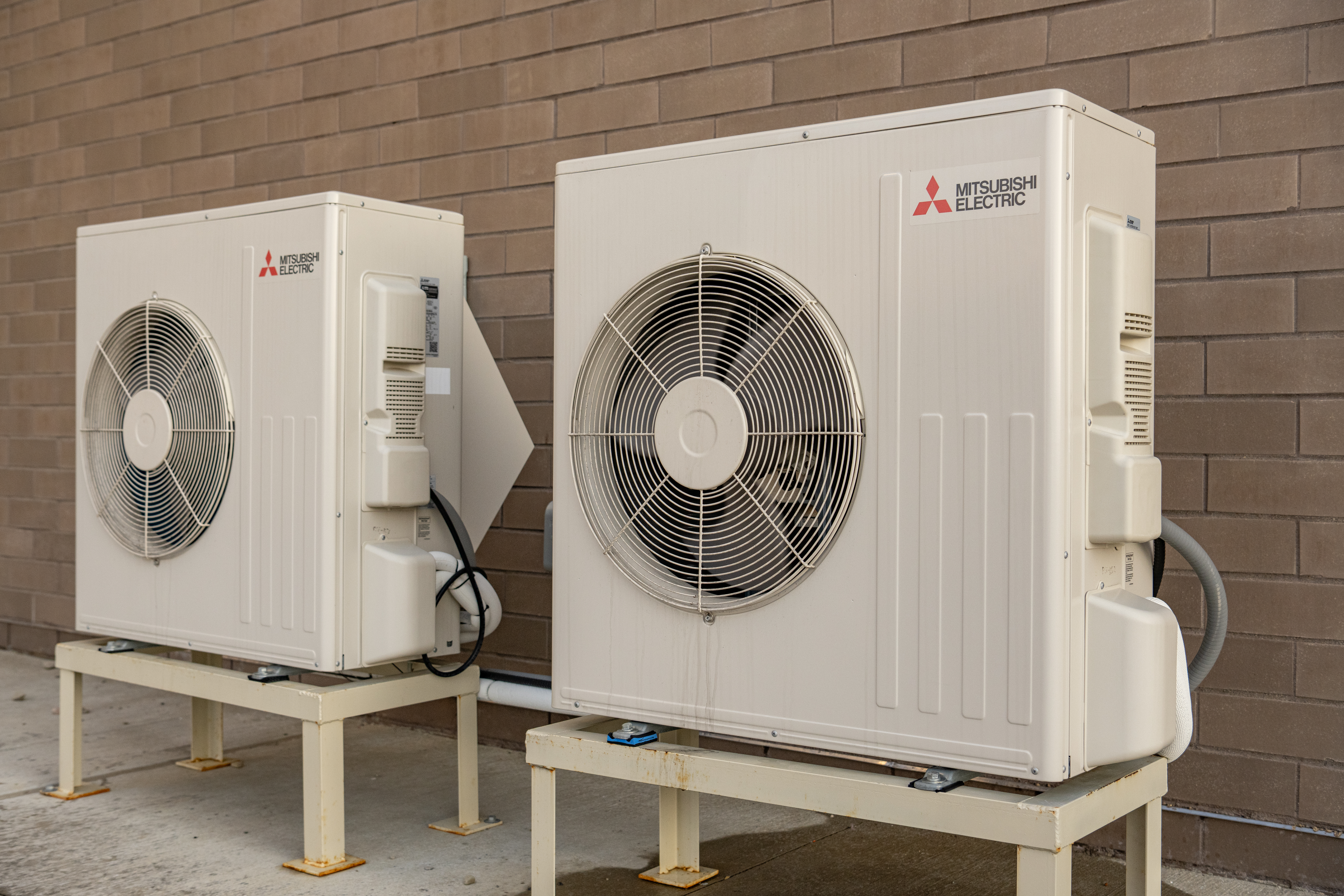 Two heat pumps side by side