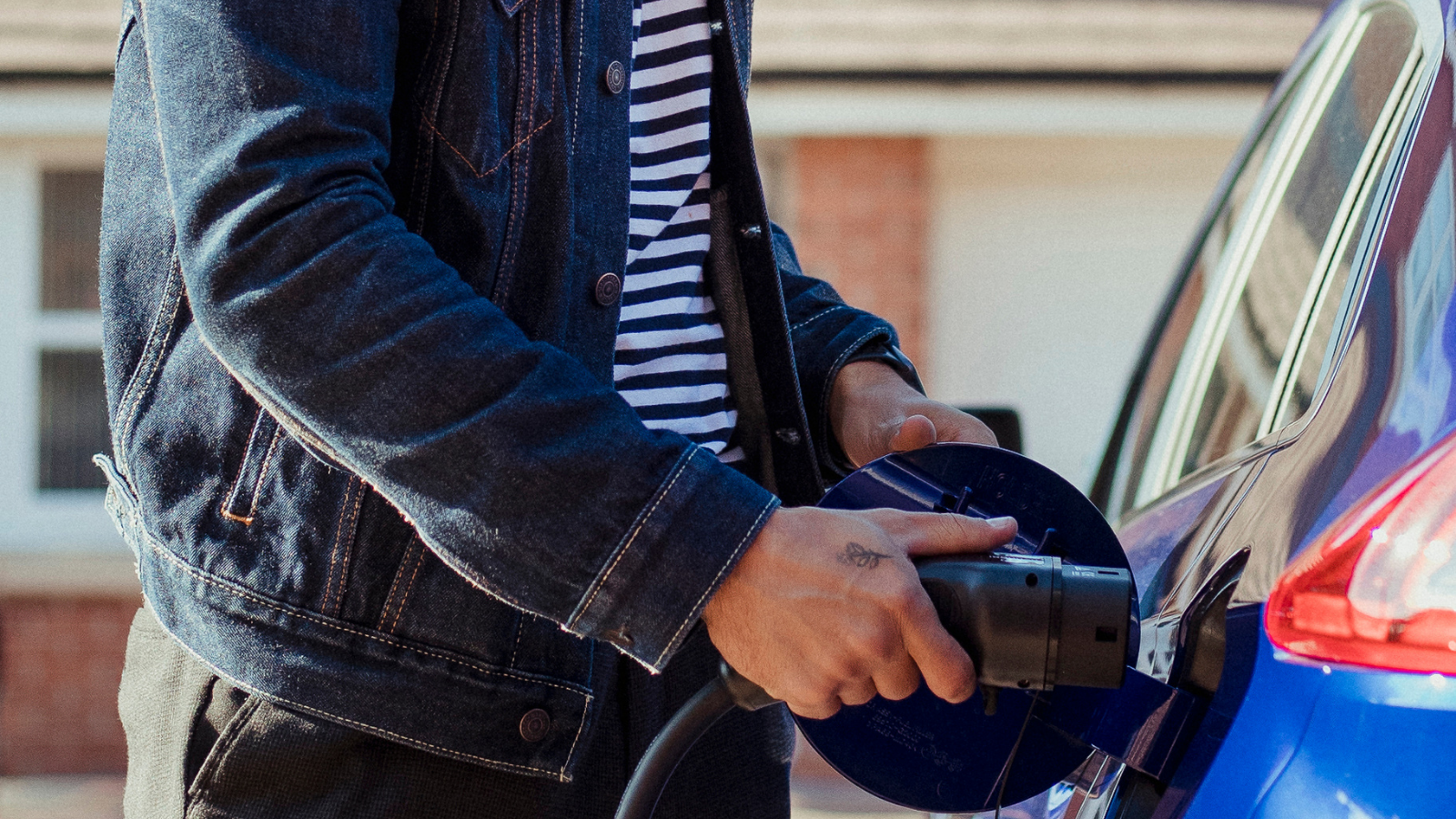 Person charging car